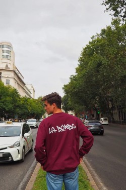 SUDADERA CREW GRANATE
