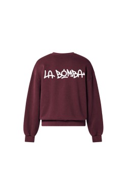 SUDADERA CREW GRANATE