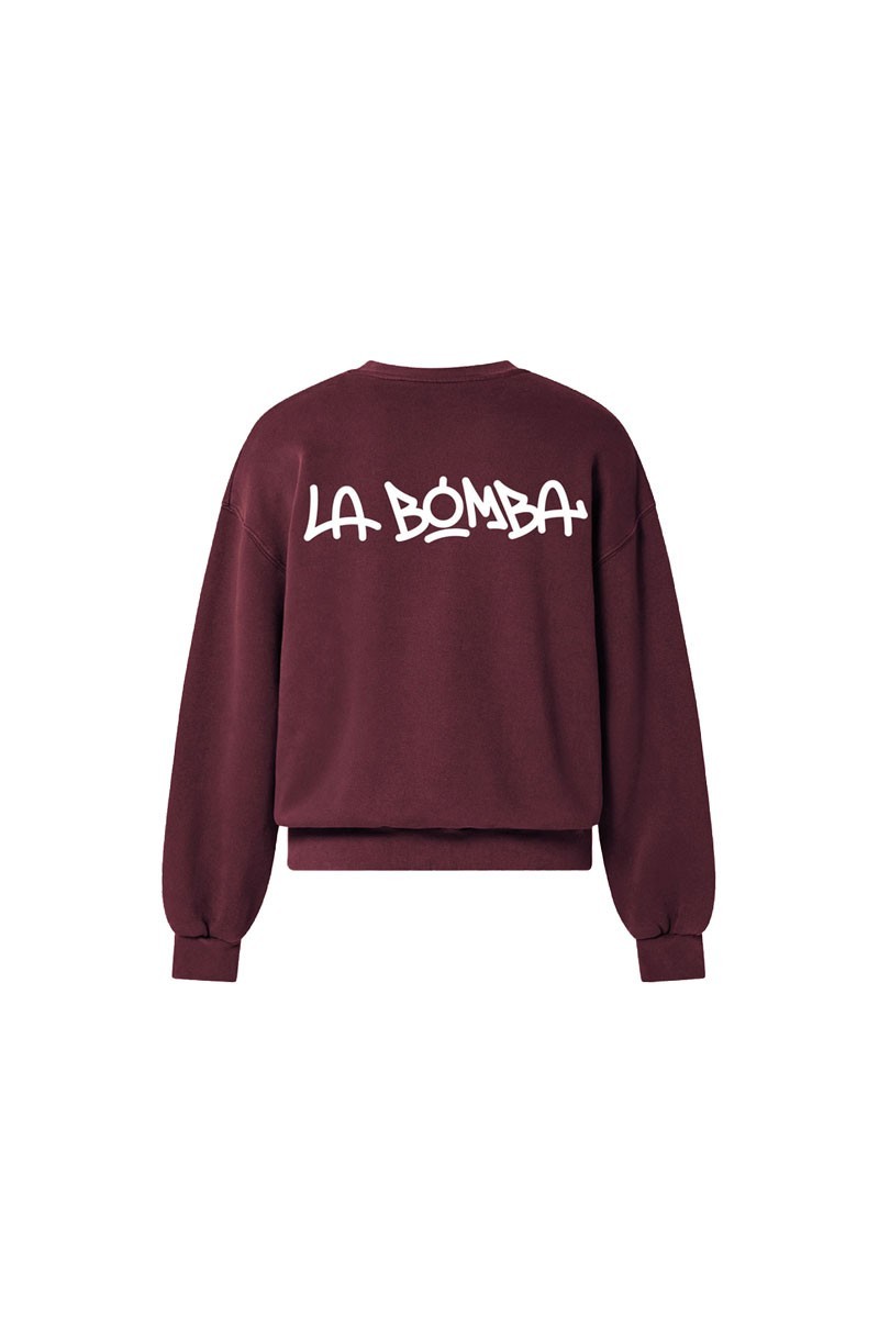 SUDADERA CREW GRANATE