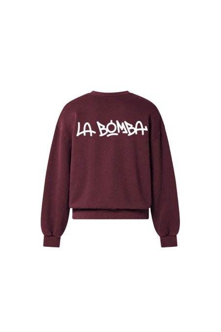 SUDADERA CREW GRANATE