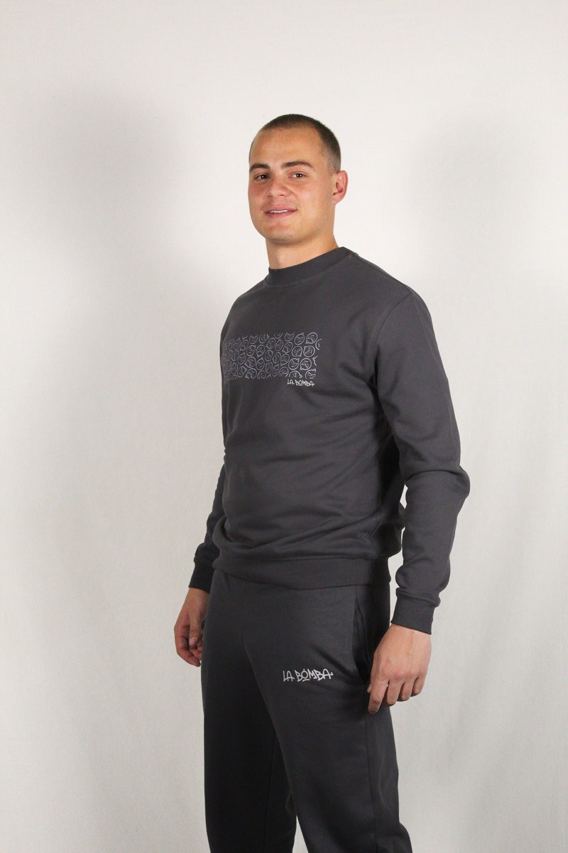 SUDADERA CREW CHARCOAL