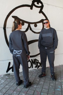 SUDADERA CREW CHARCOAL