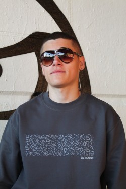 SUDADERA CREW CHARCOAL