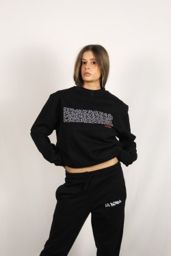 SUDADERA CREW NEGRA